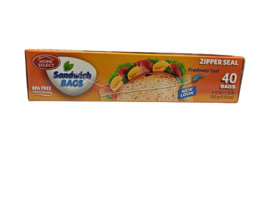 Sandwich Bag Fold & Zipper Bag