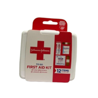 Johnson & Johnson To-Go First Aid Kit – 12 Items