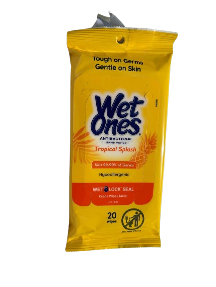 Wet Ones Antibacterial Hand Wipes Travel Pack – Assorted Scents (20 Count Each)