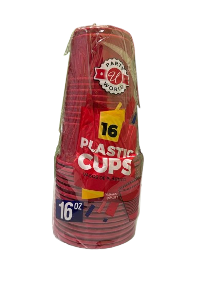 Plastic Cup 16 Pack Red and Blue